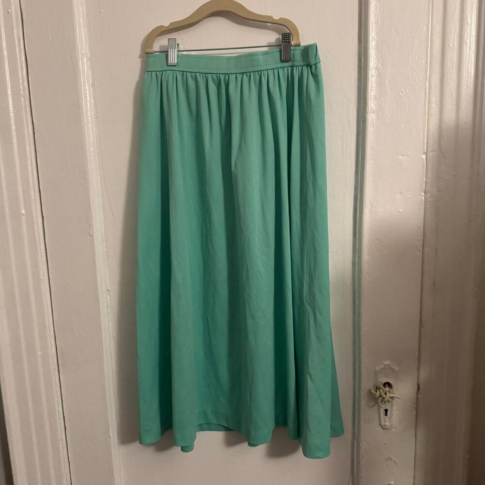Vintage Icy Pastel Seafoam 70s Elevated Basic Minimalist‎ Aqua Mint Green Glam - Picture 7 of 8